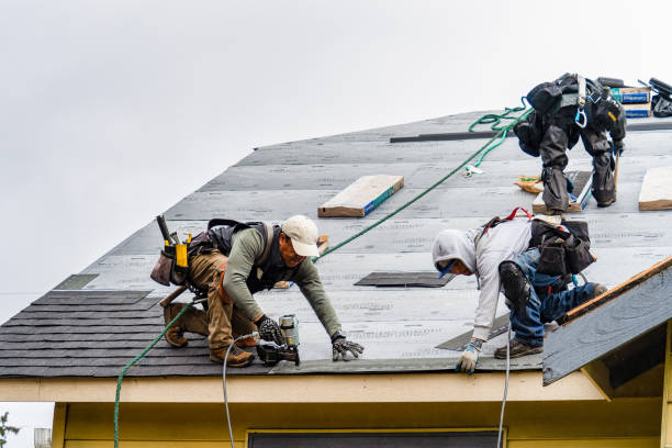 Professional Roofing technician working in Saint Charles, IA